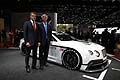 Bentley Continental GT3 - Bentley Chairman and Chief Executive, Dr. Wolfgang Schreiber with Rt Hon Michael Fallon MP